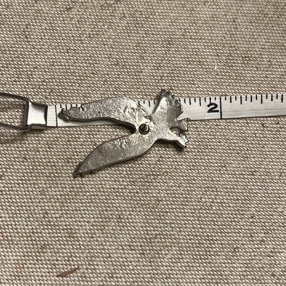 Vintage Wing Eagle Mosaic chip turquoise pin brooch - Picture 2 of 3